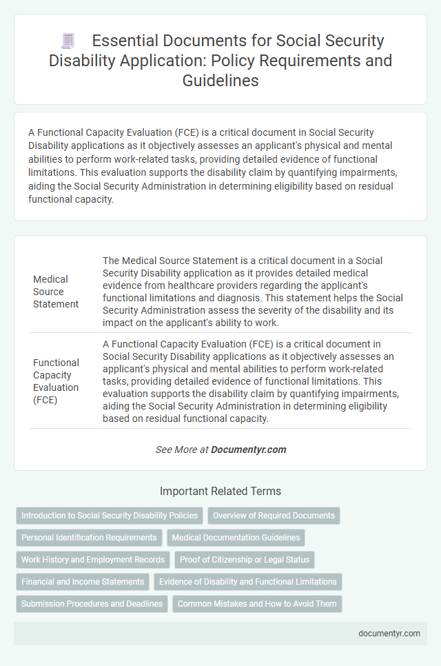 Essential Documents for Social Security Disability Application: Policy Requirements and Guidelines