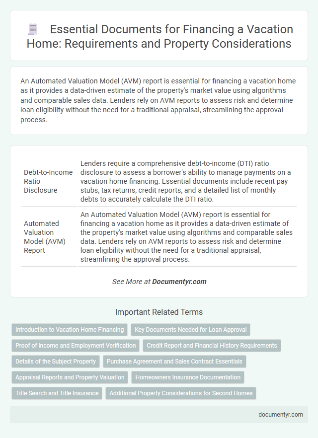 Essential Documents for Financing a Vacation Home: Requirements and Property Considerations