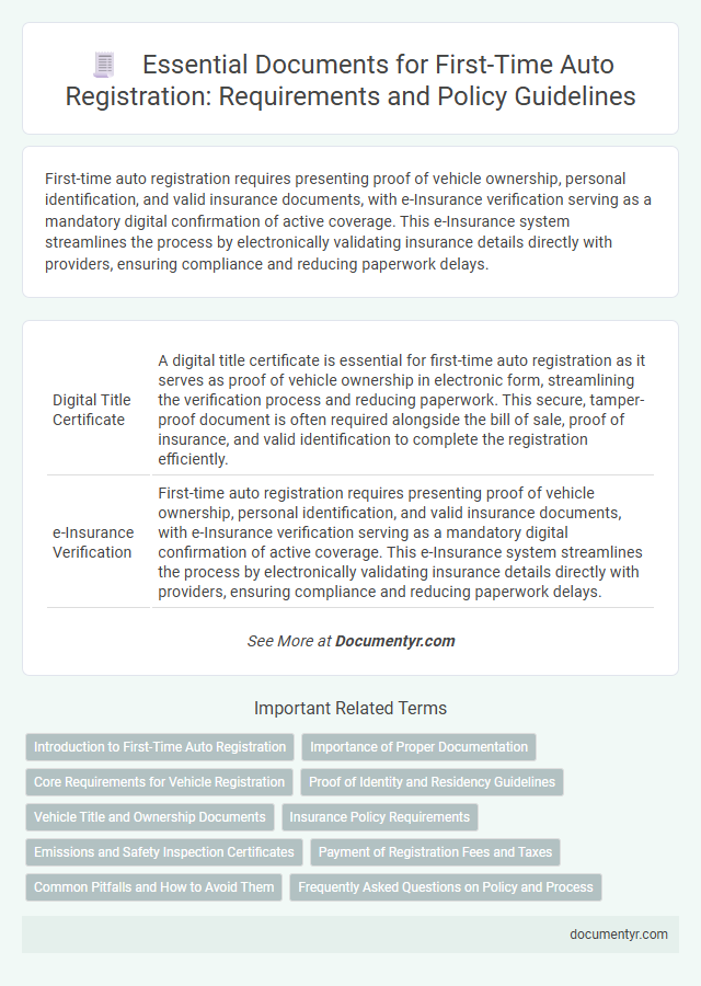 Essential Documents for First-Time Auto Registration: Requirements and Policy Guidelines