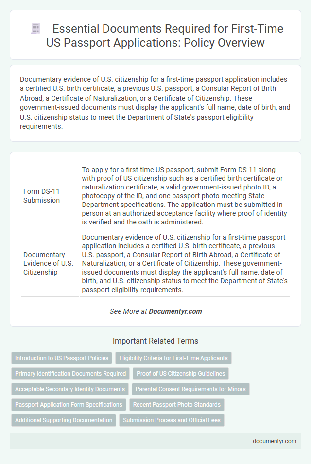 Essential Documents Required for First-Time US Passport Applications: Policy Overview
