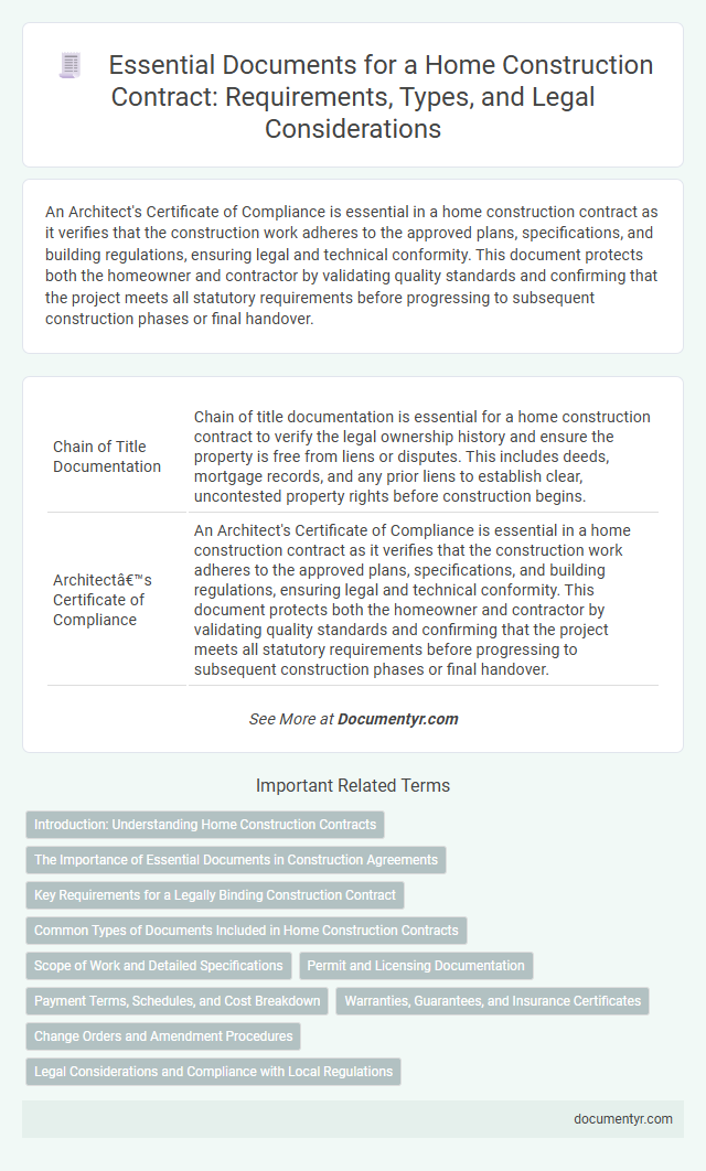 Essential Documents for a Home Construction Contract: Requirements, Types, and Legal Considerations