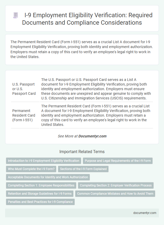 I-9 Employment Eligibility Verification: Required Documents and Compliance Considerations