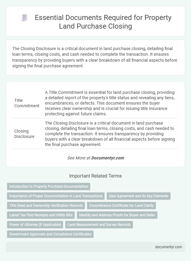 Essential Documents Required for Property Land Purchase Closing