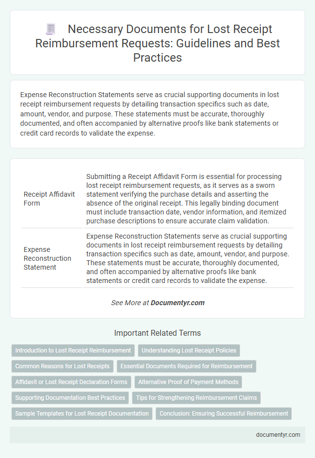 Necessary Documents for Lost Receipt Reimbursement Requests: Guidelines and Best Practices