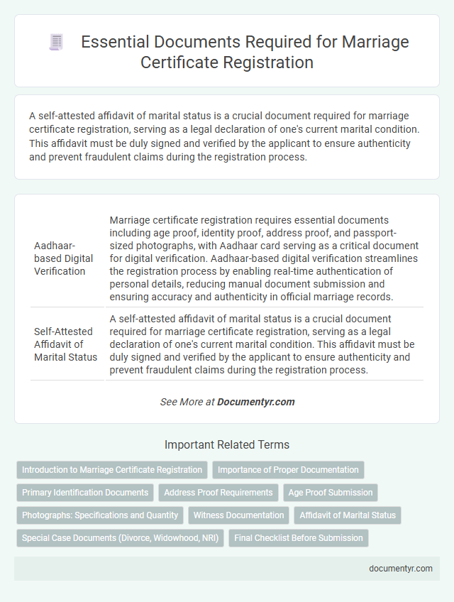 Essential Documents Required for Marriage Certificate Registration