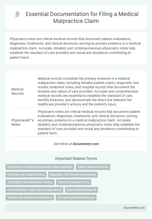 Essential Documentation for Filing a Medical Malpractice Claim