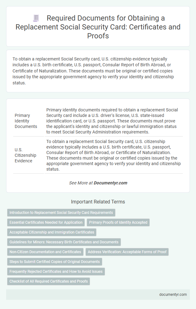 Required Documents for Obtaining a Replacement Social Security Card: Certificates and Proofs