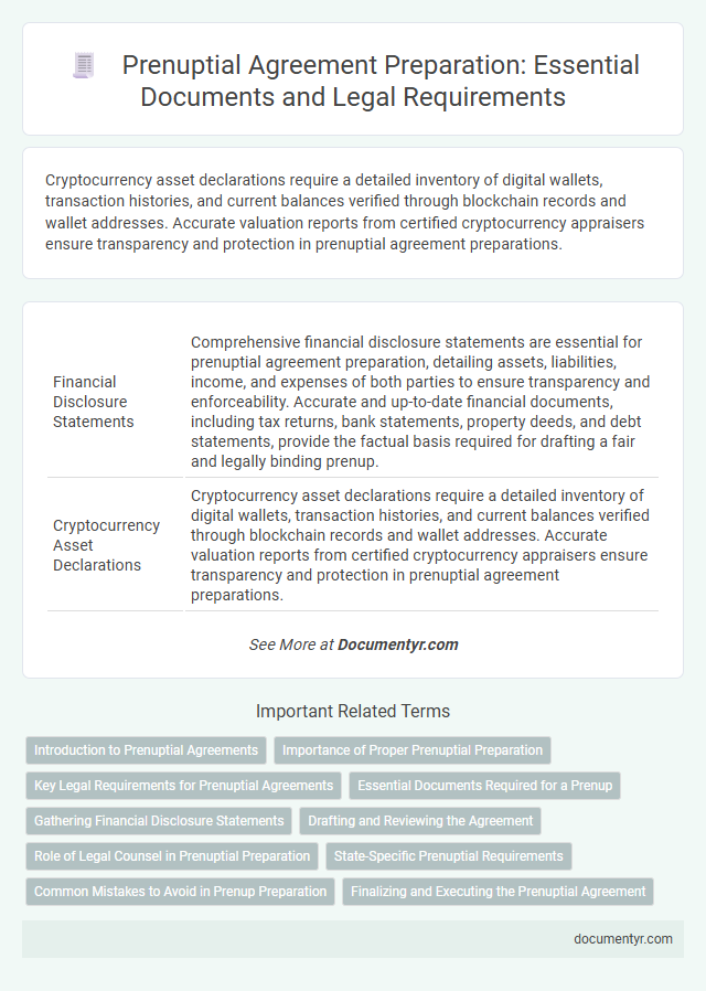 Prenuptial Agreement Preparation: Essential Documents and Legal Requirements