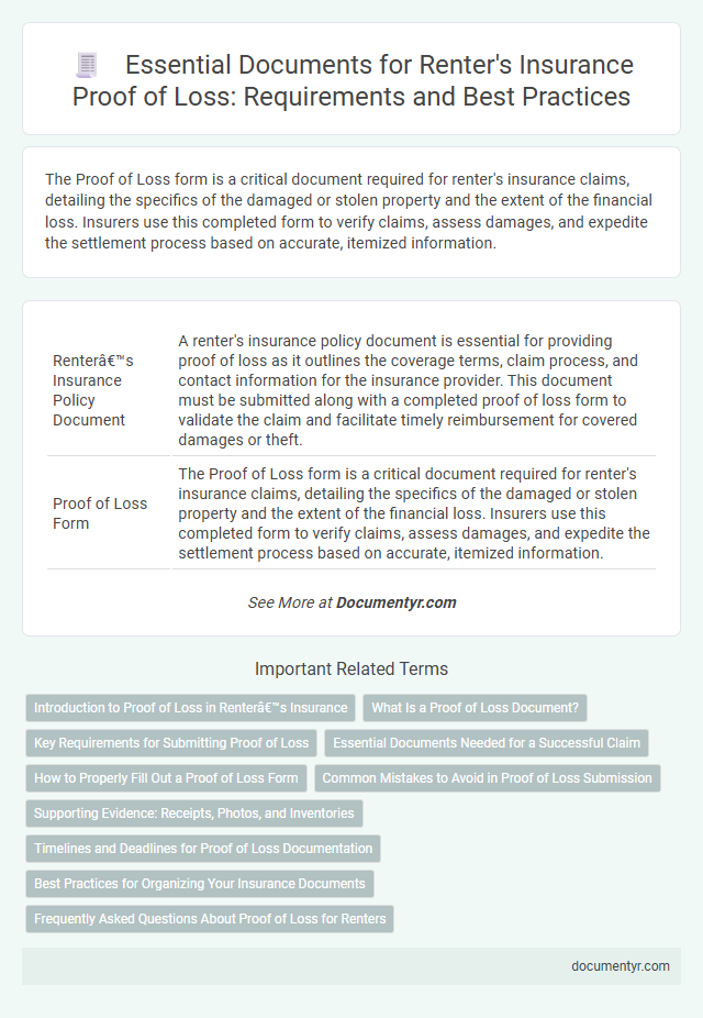 Essential Documents for Renter's Insurance Proof of Loss: Requirements and Best Practices