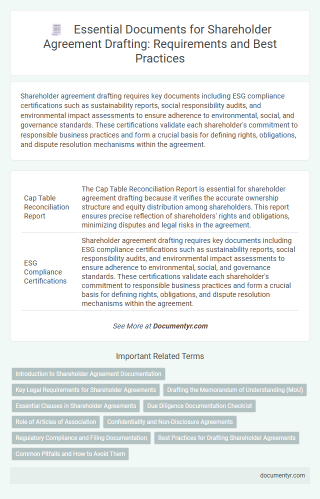 Essential Documents for Shareholder Agreement Drafting: Requirements and Best Practices