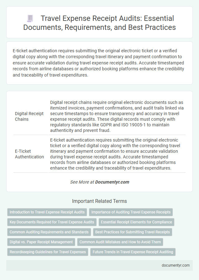 Travel Expense Receipt Audits: Essential Documents, Requirements, and Best Practices