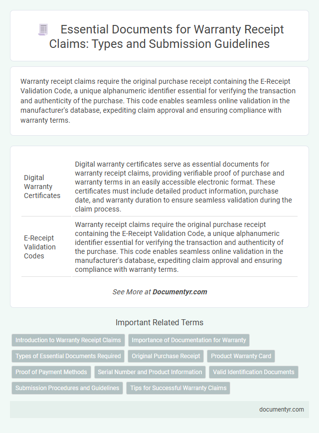 Essential Documents for Warranty Receipt Claims: Types and Submission Guidelines