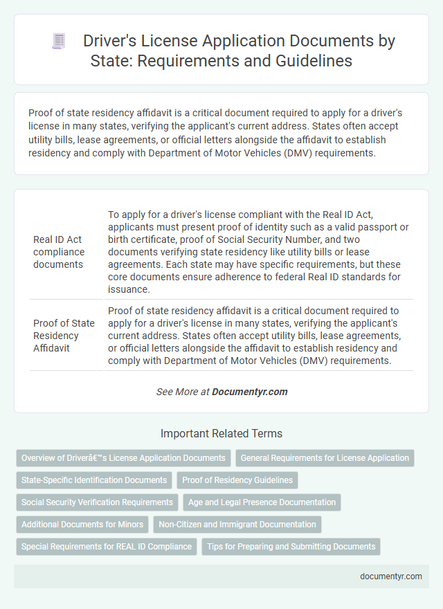 Driver's License Application Documents by State: Requirements and Guidelines