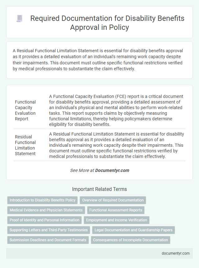 Required Documentation for Disability Benefits Approval in Policy