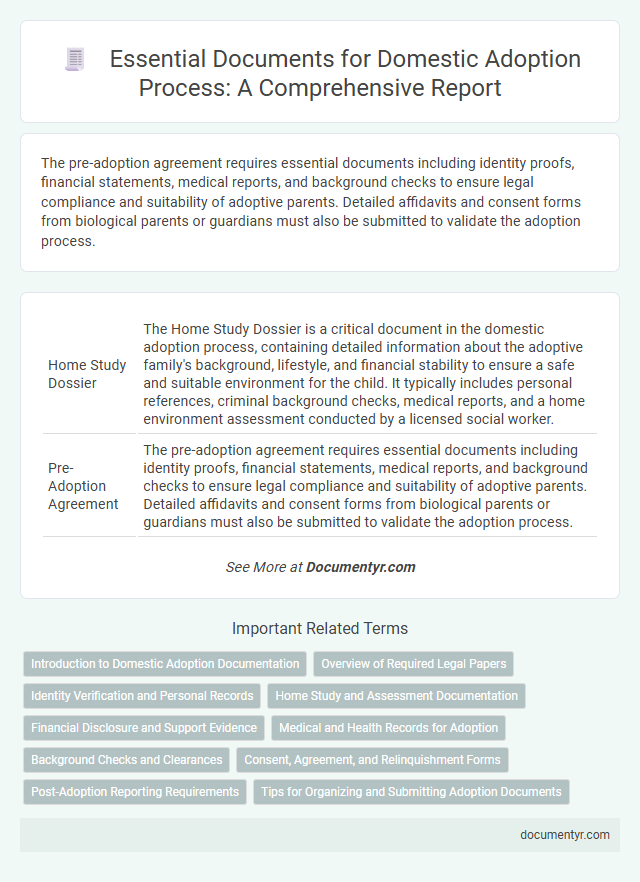 Essential Documents for Domestic Adoption Process: A Comprehensive Report