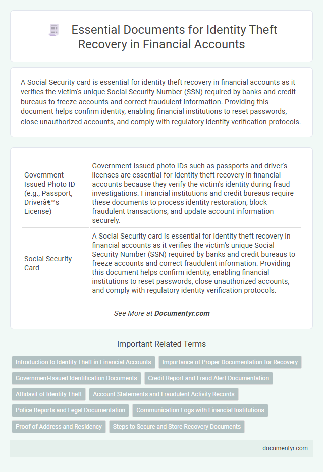 Essential Documents for Identity Theft Recovery in Financial Accounts