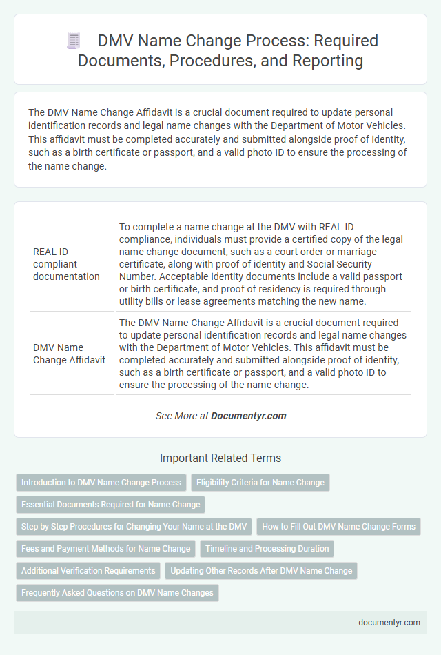DMV Name Change Process: Required Documents, Procedures, and Reporting