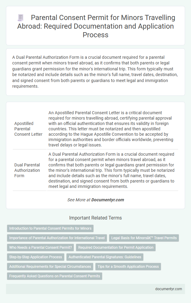 Parental Consent Permit for Minors Travelling Abroad: Required Documentation and Application Process