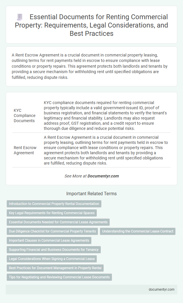 Essential Documents for Renting Commercial Property: Requirements, Legal Considerations, and Best Practices