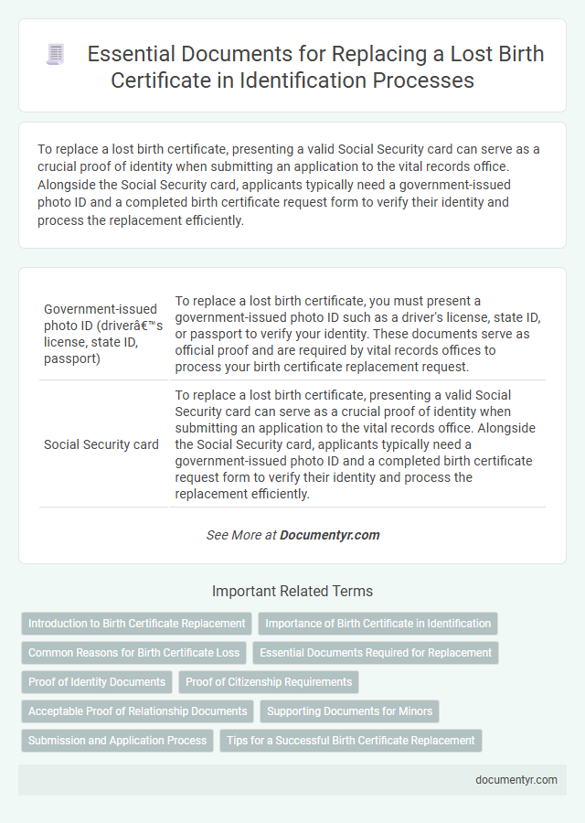Essential Documents for Replacing a Lost Birth Certificate in Identification Processes