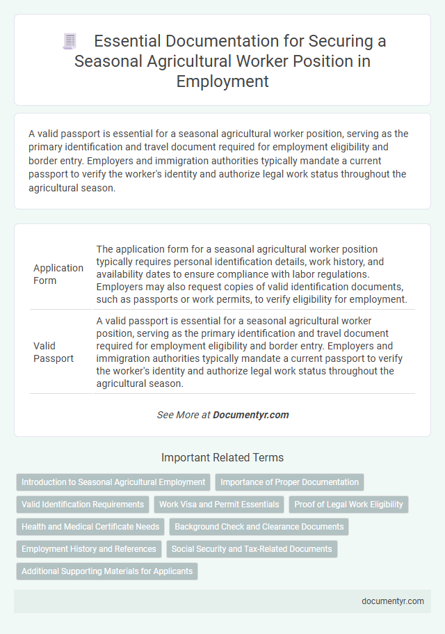 Essential Documentation for Securing a Seasonal Agricultural Worker Position in Employment