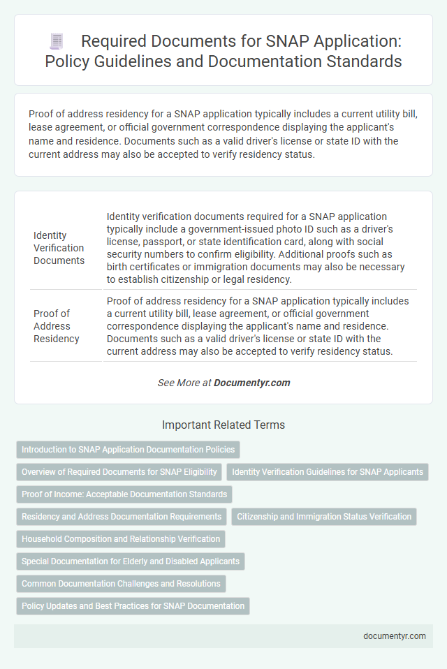 Required Documents for SNAP Application: Policy Guidelines and Documentation Standards