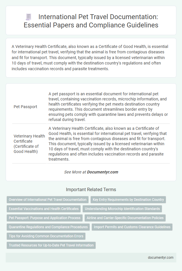International Pet Travel Documentation: Essential Papers and Compliance Guidelines