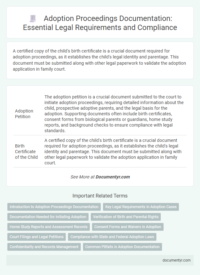 Adoption Proceedings Documentation: Essential Legal Requirements and Compliance