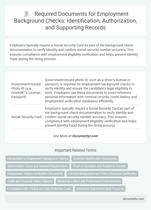 Required Documents for Employment Background Checks: Identification, Authorization, and Supporting Records