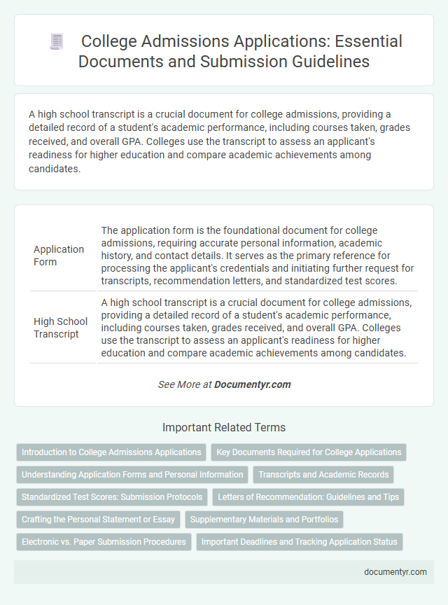 College Admissions Applications: Essential Documents and Submission Guidelines