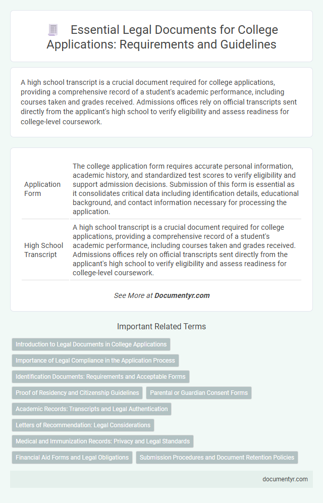 Essential Legal Documents for College Applications: Requirements and Guidelines