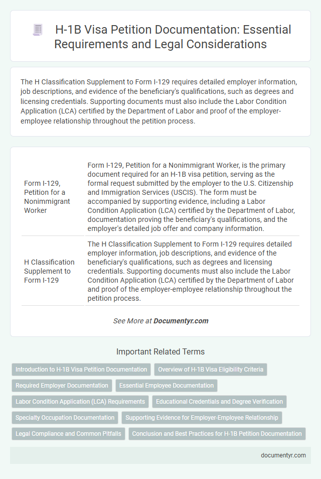 H-1B Visa Petition Documentation: Essential Requirements and Legal Considerations