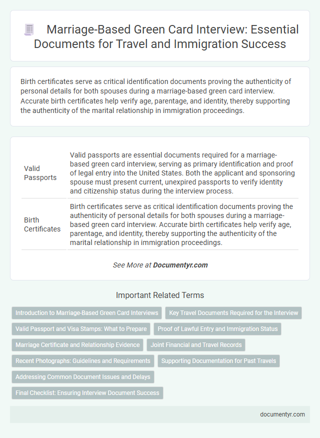 Marriage-Based Green Card Interview: Essential Documents for Travel and Immigration Success