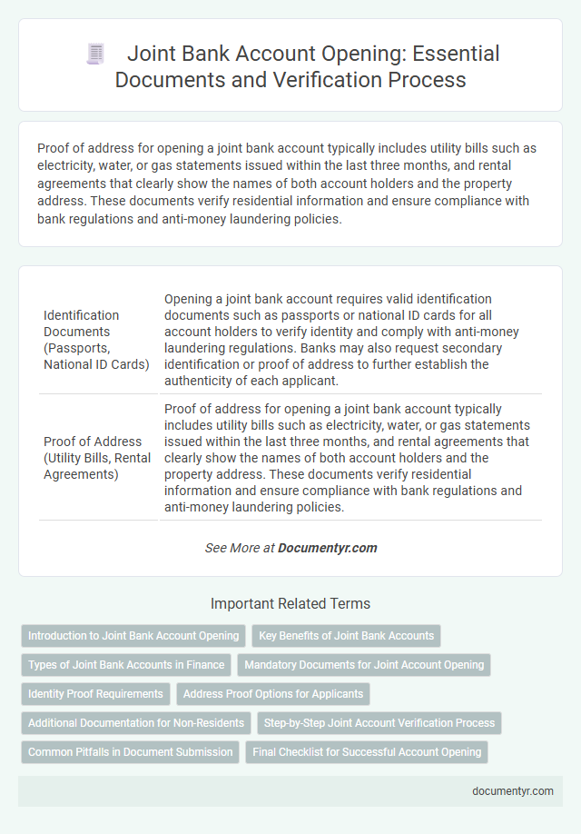 Joint Bank Account Opening: Essential Documents and Verification Process