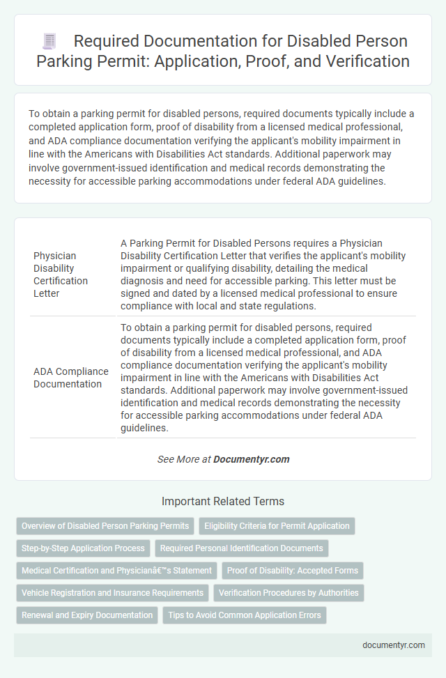 Required Documentation for Disabled Person Parking Permit: Application, Proof, and Verification