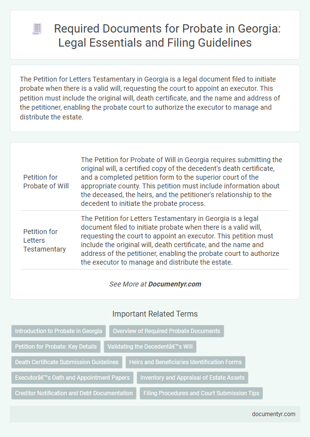 Required Documents for Probate in Georgia: Legal Essentials and Filing Guidelines