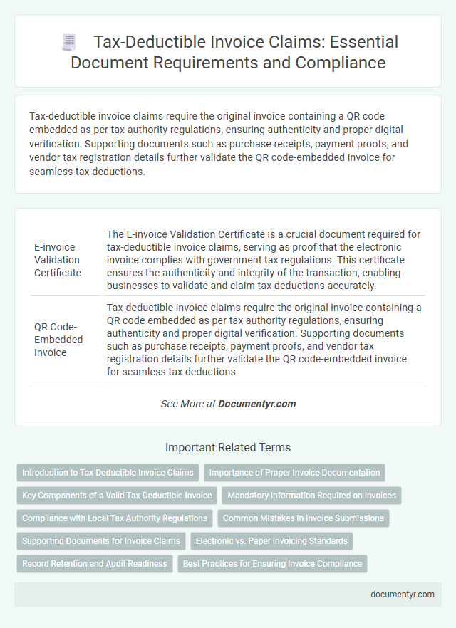 Tax-Deductible Invoice Claims: Essential Document Requirements and Compliance