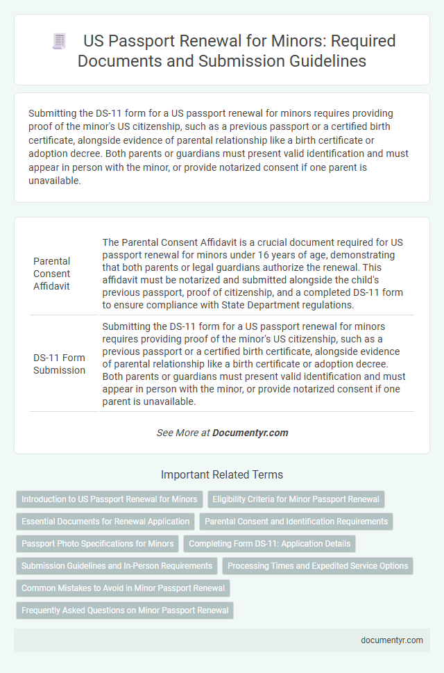 US Passport Renewal for Minors: Required Documents and Submission Guidelines