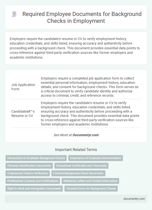 Required Employee Documents for Background Checks in Employment