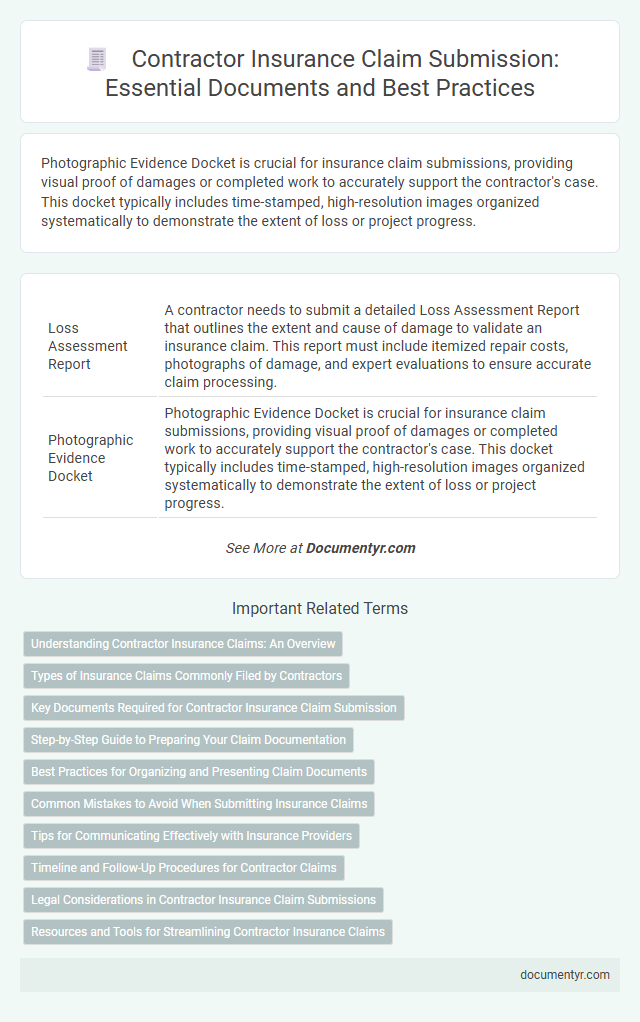 Contractor Insurance Claim Submission: Essential Documents and Best Practices