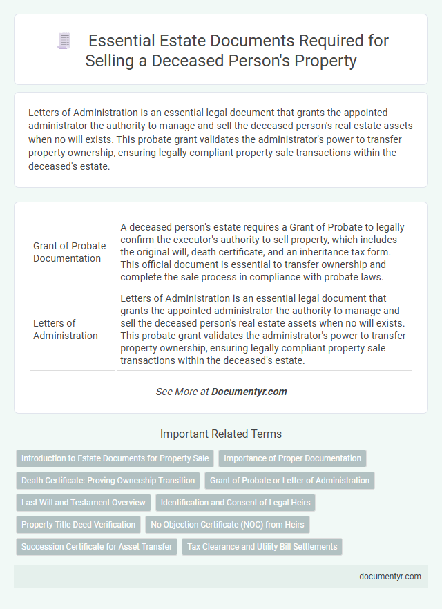 Essential Estate Documents Required for Selling a Deceased Person's Property