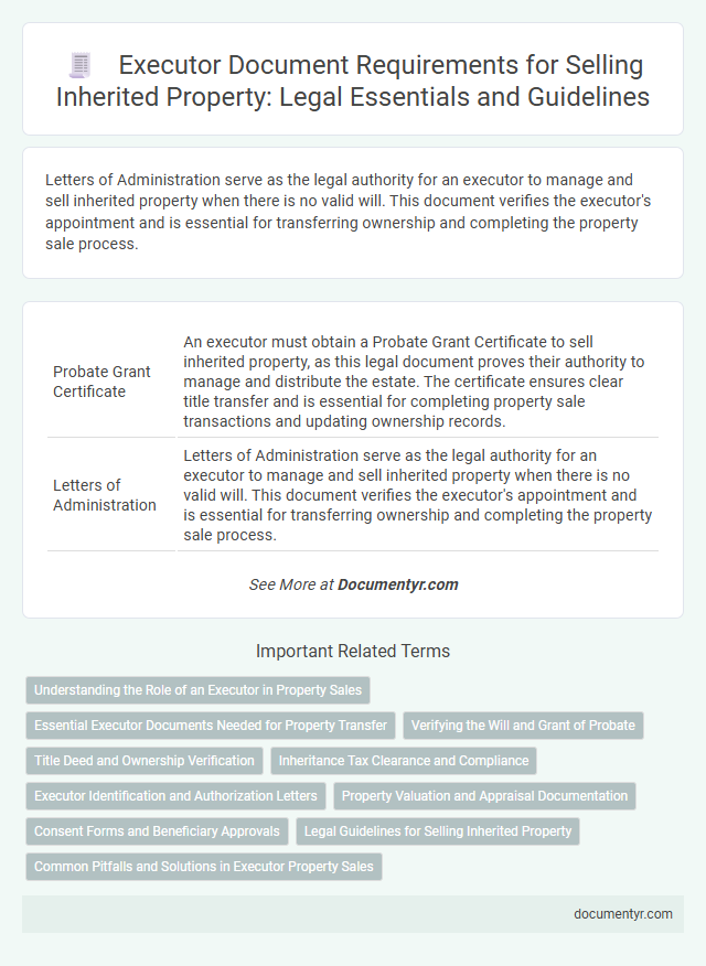 Executor Document Requirements for Selling Inherited Property: Legal Essentials and Guidelines