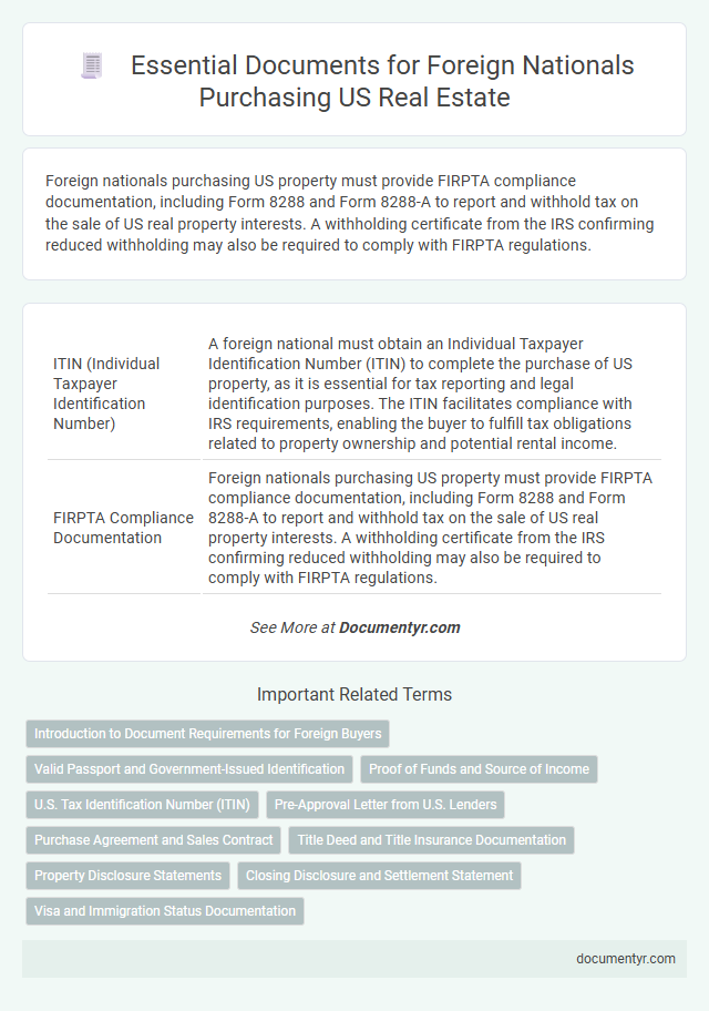 Essential Documents for Foreign Nationals Purchasing US Real Estate