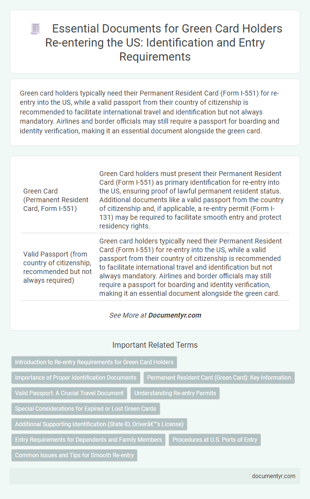 Essential Documents for Green Card Holders Re-entering the US: Identification and Entry Requirements