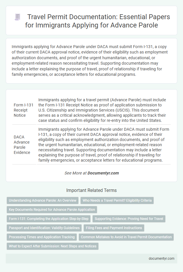 Travel Permit Documentation: Essential Papers for Immigrants Applying for Advance Parole
