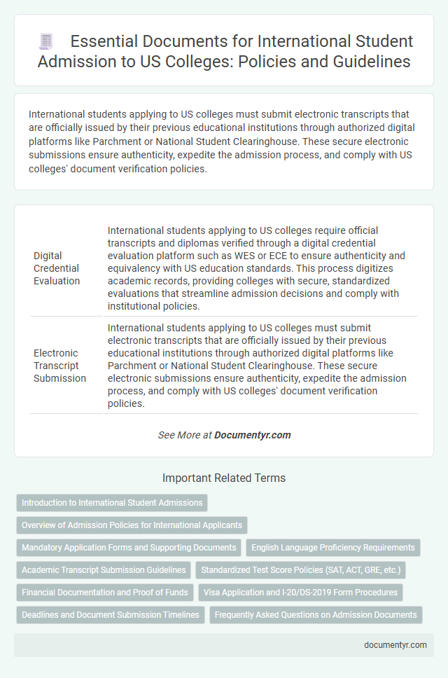 Essential Documents for International Student Admission to US Colleges: Policies and Guidelines