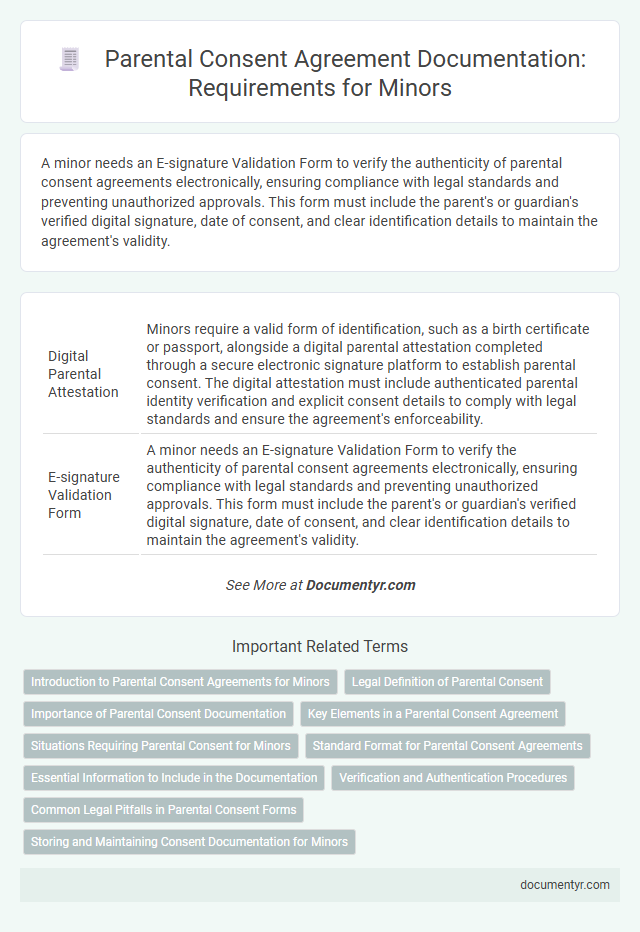 Parental Consent Agreement Documentation: Requirements for Minors