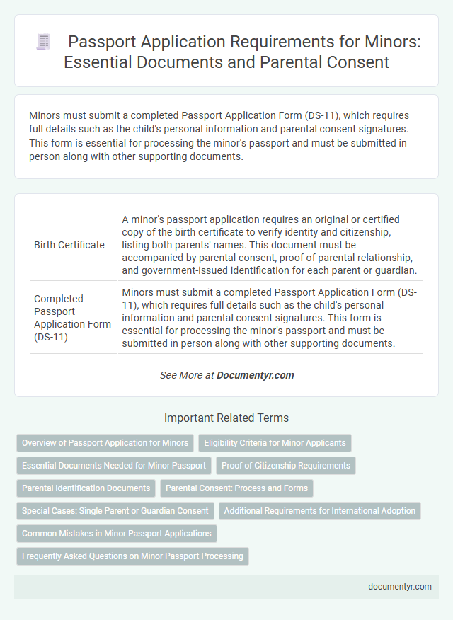 Passport Application Requirements for Minors: Essential Documents and Parental Consent