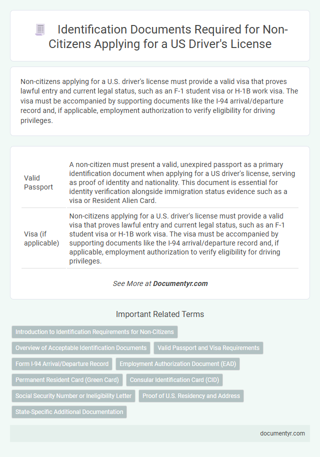 Identification Documents Required for Non-Citizens Applying for a US Driver's License
