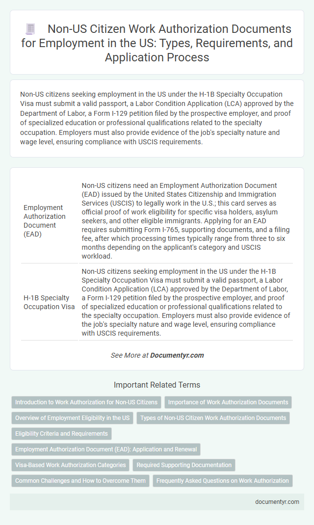 Non-US Citizen Work Authorization Documents for Employment in the US: Types, Requirements, and Application Process